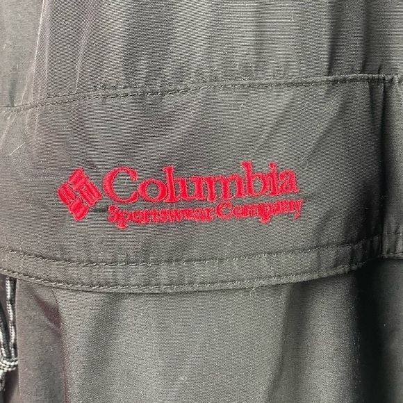 Vintage Columbia One Piece Snowsuit Snow Bib Ski Suit in Red Black Size Large - Picture 4 of 6